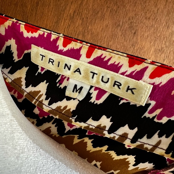 Trina Turk | Silk Cowl Neck Tank Top Blouse | M - Picture 4 of 4